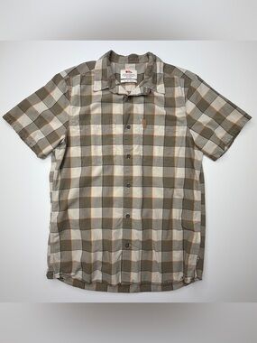 Fjallraven High Coast Big Check Short Sleeve Plaid Button-Up Shirt Regular Fit M
